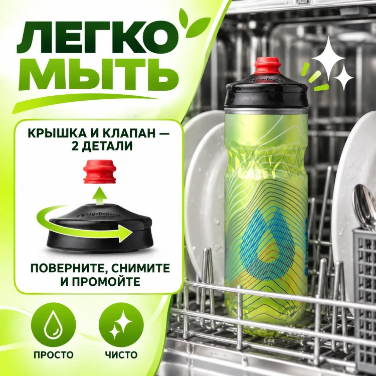 Бутылка HydraPak Polar Surge Ascent 600 мл желтая PGB20G19