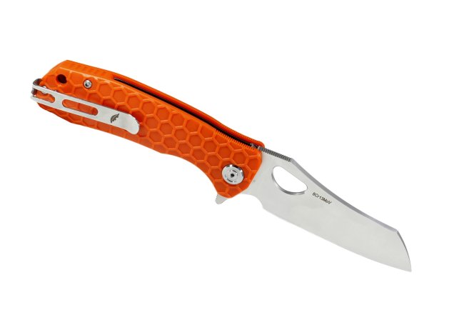 Нож Honey Badger Wharnclever L (HB1050) с оранжевой рукоятью
