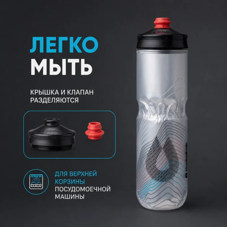 Бутылка HydraPak Polar Surge Ascent 700 мл серебристая PGB24G18
