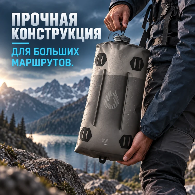 Складная канистра Seeker 10 л с краном
