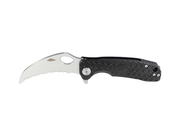 Нож Honey Badger Сlaw D2 L Serrated (HB1105) с чёрной рукоятью Нож Honey Badger Сlaw D2 L Serrated (HB1105) с чёрной рукоятью