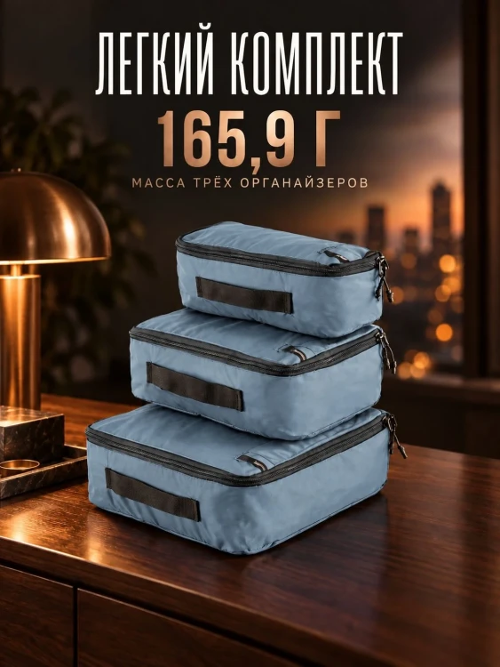Набор органайзеров Matador Packing Cube Set 3 в 1, голубой