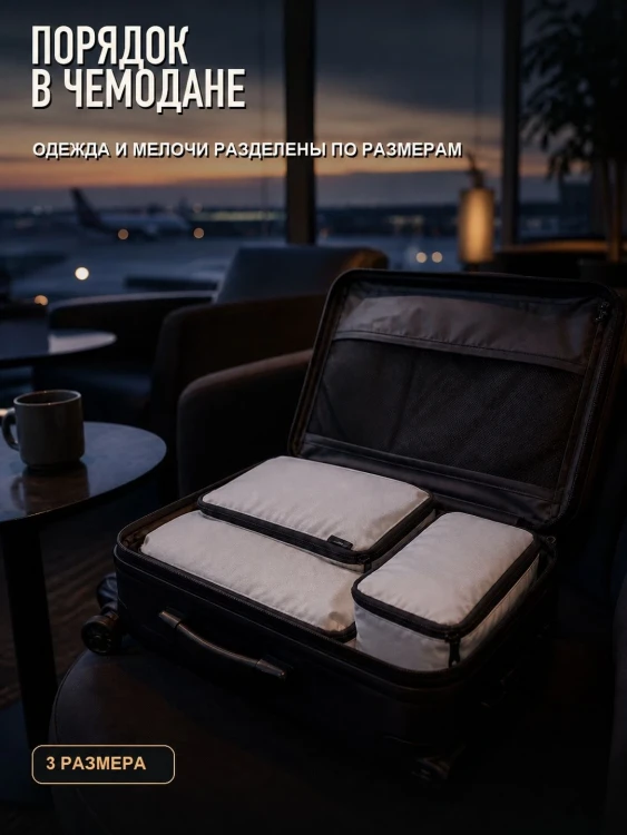 Набор органайзеров Matador Packing Cube Set 3 в 1, белый