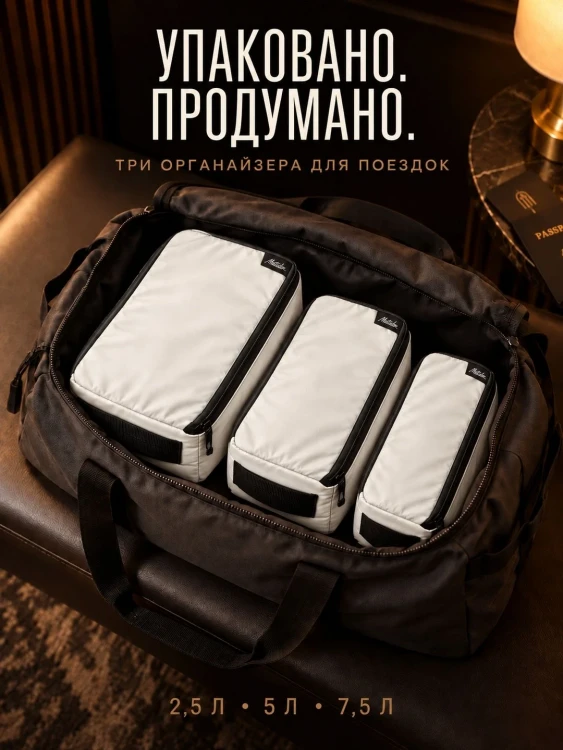 Набор органайзеров Matador Packing Cube Set 3 в 1, белый