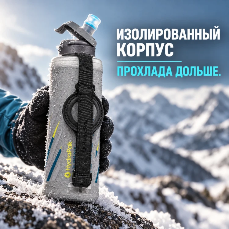 Мягкая бутылка HydraPak SkyFlask Speed IT 500 мл серая SPI460HP