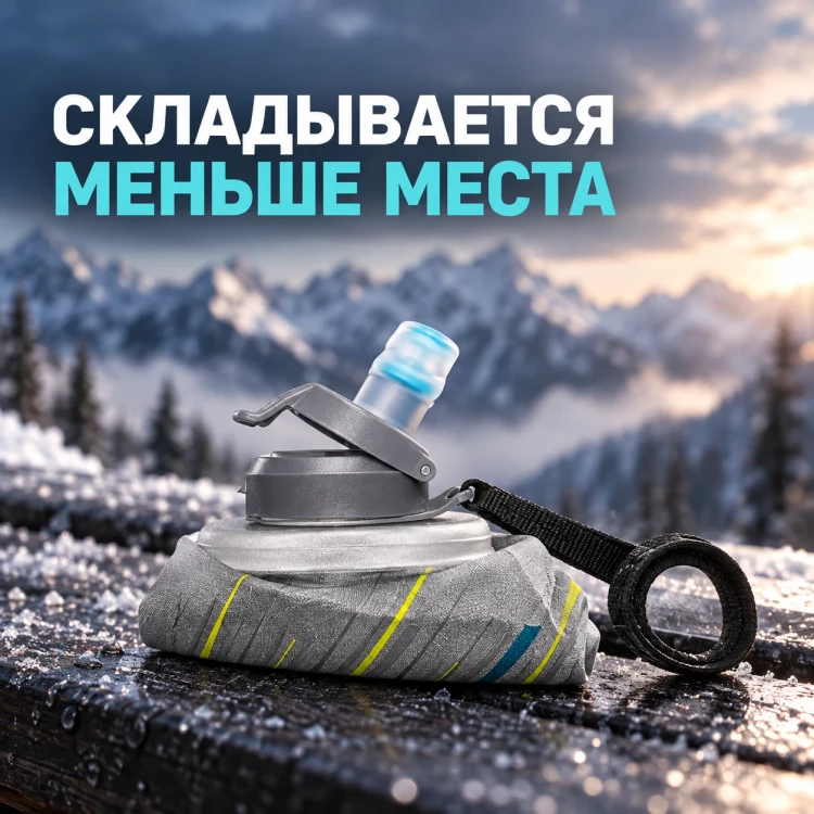 Мягкая бутылка HydraPak SkyFlask Speed IT 500 мл серая SPI460HP
