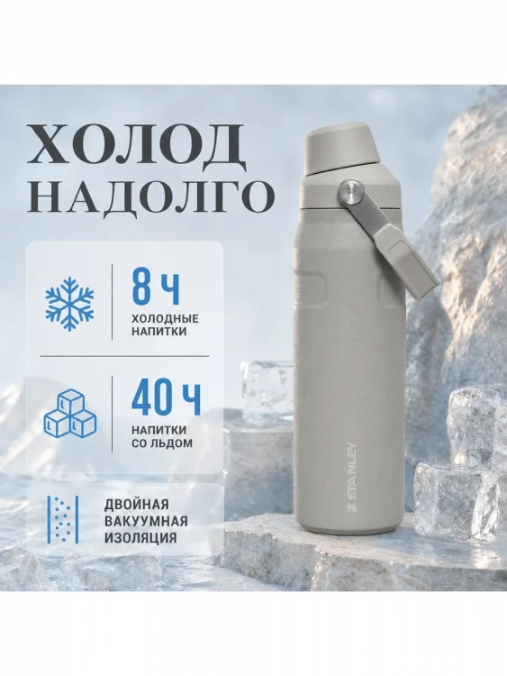 Термобутылка Stanley GO IceFlow, 0,47 л, серая