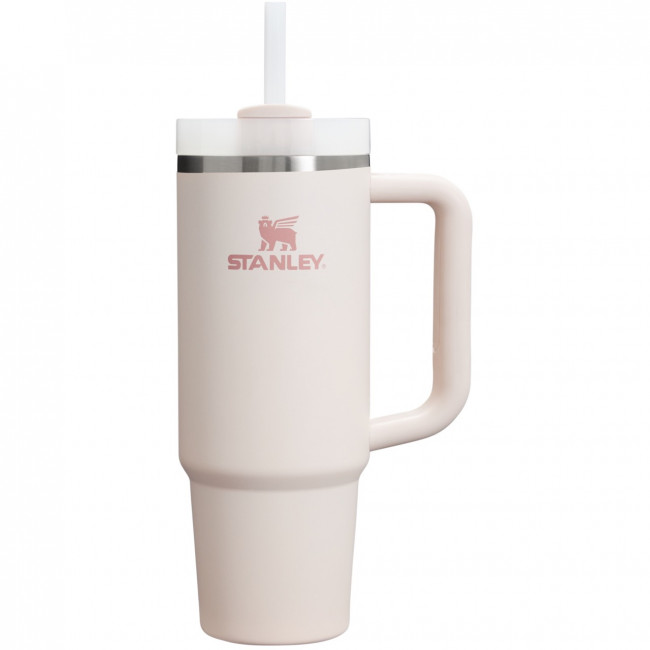 Термокружка STANLEY Quencher H2.0 0,88L (10-11912-094) с трубочкой, розовая