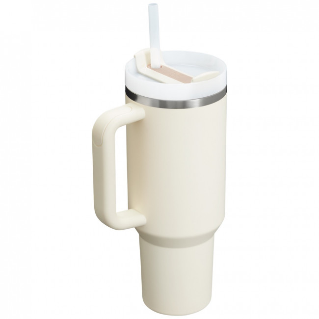 Термокружка STANLEY Quencher H2.0 1,18L (10-11913-088) с трубочкой, кремовая Термокружка STANLEY Quencher H2.0 1,18L (10-11913-088) с трубочкой, кремовая