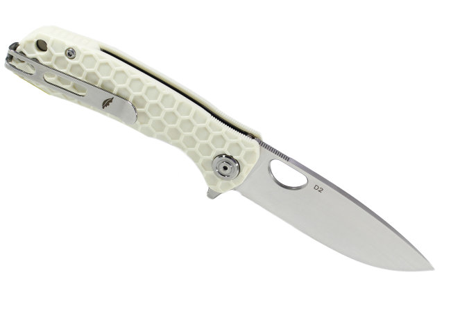 Нож Honey Badger Flipper D2 L (HB1042) с белой рукоятью Нож Honey Badger Flipper D2 L (HB1042) с белой рукоятью