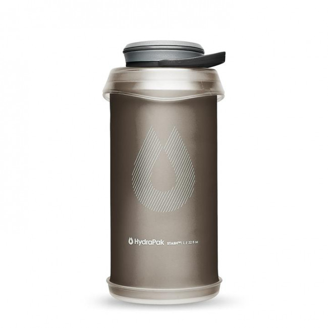 Складная мягкая бутылка для воды Stash 1L Серая (G121М) Складная мягкая бутылка для воды Stash 1L Серая (G121М)