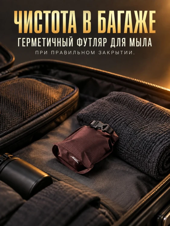 Футляр для мыла Matador FlatPak Travel Soap Bar Case V2, бордовый