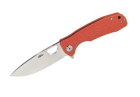Нож Honey Badger Flipper D2 S (HB1037) с оранжевой рукоятью