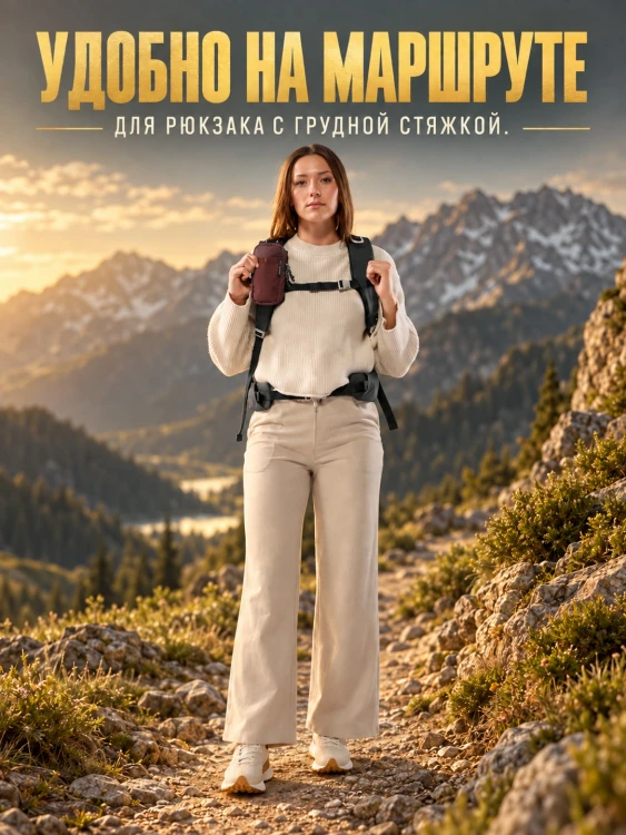 Карман на лямку рюкзака Matador Speed Stash V2, бордовый