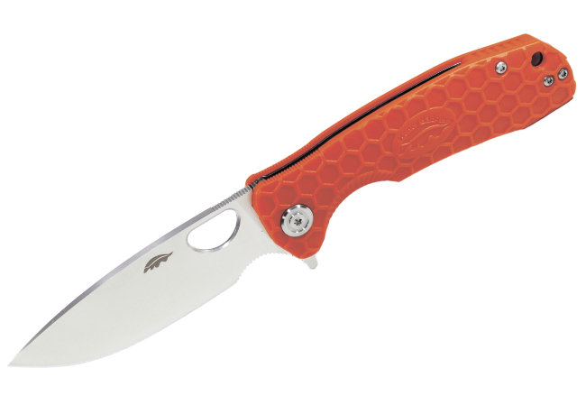 Нож Honey Badger Flipper M (HB1019) с оранжевой рукоятью