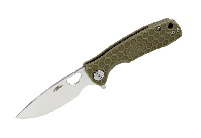 Нож Honey Badger Flipper S (HB1023) с зелёной рукоятью