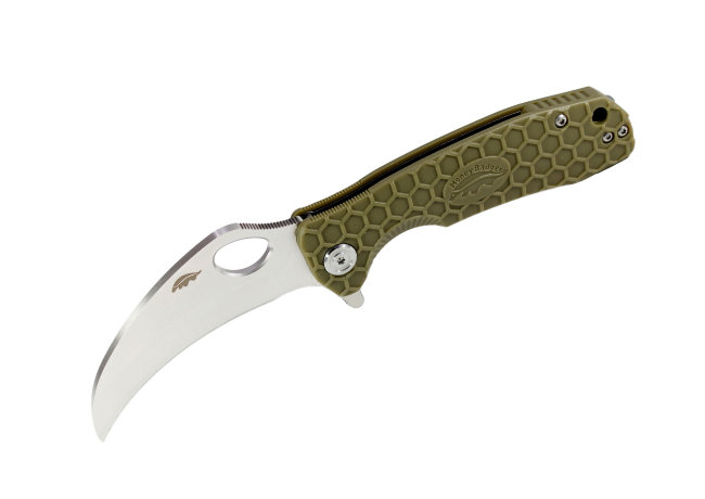 Нож Honey Badger Claw D2 M (HB1117) с зеленой рукоятью