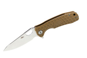 Нож Honey Badger Leaf D2 L (HB1381) с песочной рукоятью Нож Honey Badger Leaf D2 L (HB1381) с песочной рукоятью