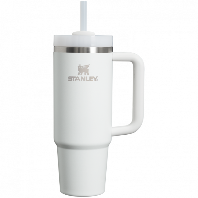 Термокружка STANLEY Quencher H2.0 0,88L (10-11912-083) с трубочкой, белая
