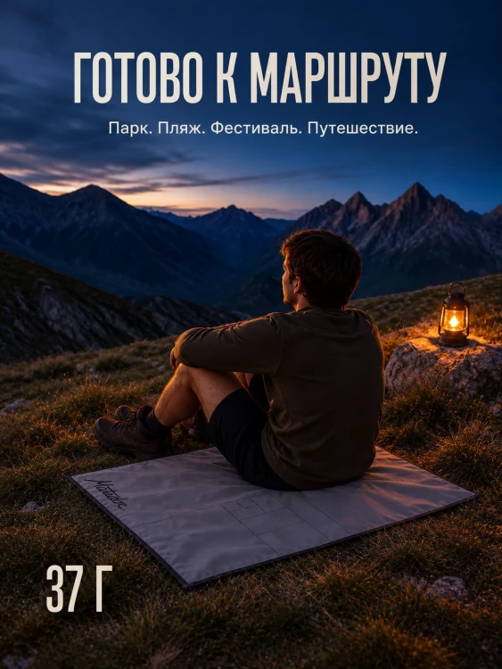 Покрывало малое Matador Pocket Blanket 4.0 с чёрным чехлом