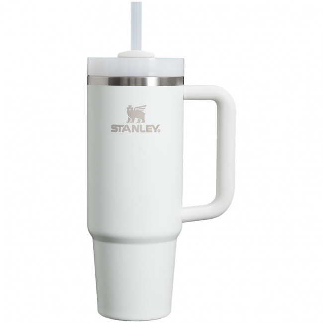 Термокружка STANLEY Quencher H2.0 1,18L (10-11913-077) с трубочкой, белая