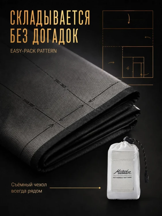 Покрывало малое Matador Pocket Blanket 4.0 с белым чехлом