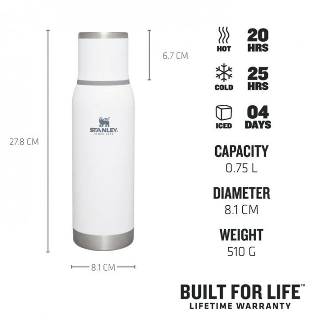 Термос STANLEY Adventure 0,75L (10-10818-051) белый Термос STANLEY Adventure 0,75L (10-10818-051) белый