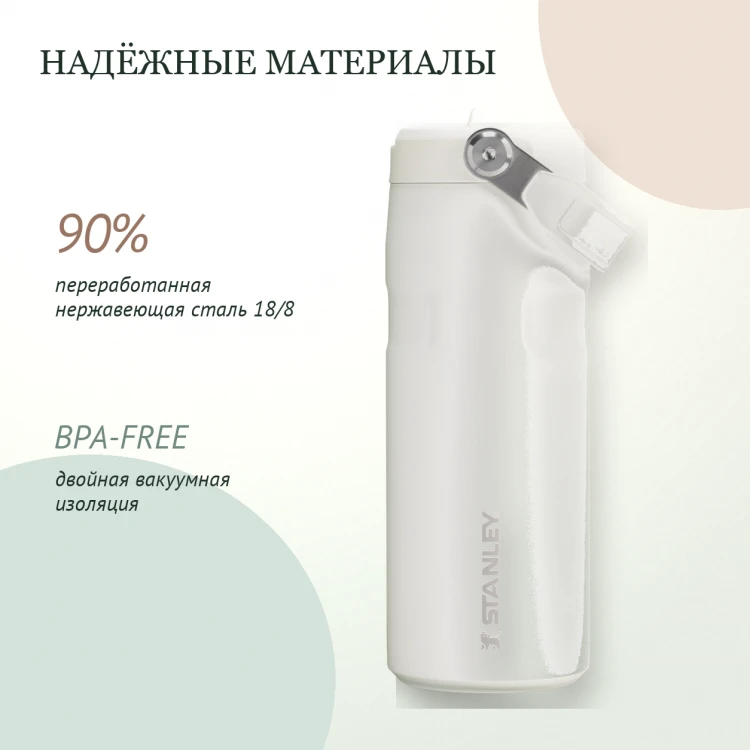 Термобутылка Stanley IceFlow Flip Straw 2.0, 0,47 л, Frost