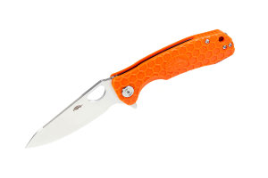 Нож Honey Badger Leaf D2 M (HB1391) с оранжевой рукоятью Нож Honey Badger Leaf D2 M (HB1391) с оранжевой рукоятью