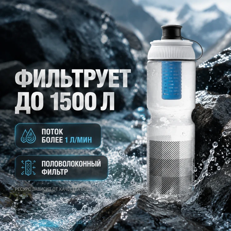 Велосипедная бутылка Breakaway Plus 880 мл с фильтром