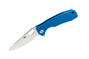 Нож Honey Badger Leaf L (HB1291) с голубой рукоятью Нож Honey Badger Leaf L (HB1291) с голубой рукоятью