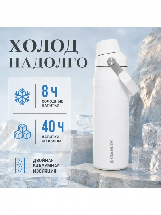 Термобутылка Stanley GO IceFlow, 0,47 л, белая