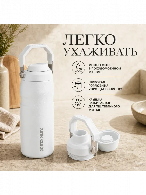 Термобутылка Stanley GO IceFlow, 0,47 л, белая