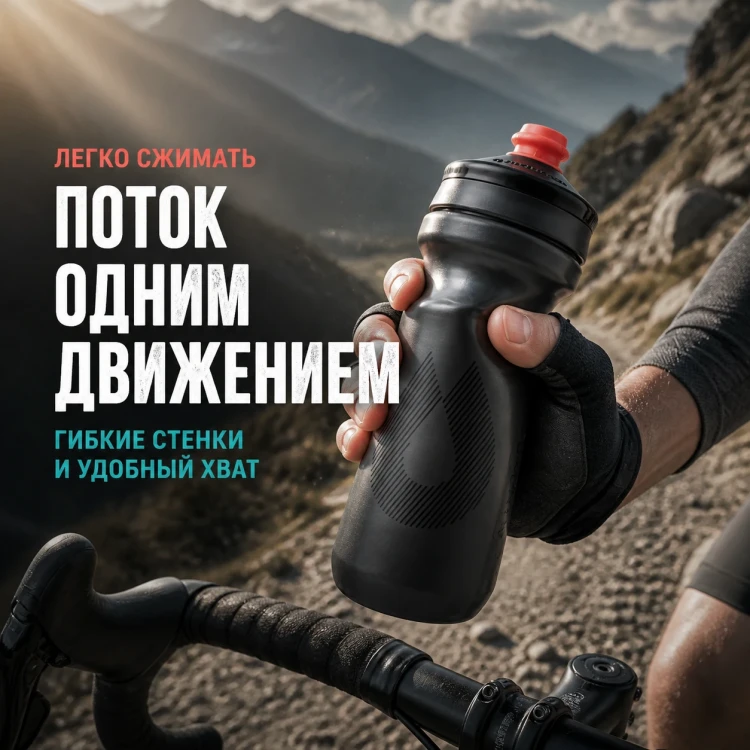 Набор велосипедных фляг HydraPak Breakaway Surge 600 мл, 2 шт., чёрный