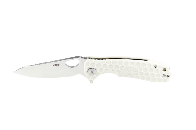Нож Honey Badger Leaf L (HB1292) с белой рукоятью