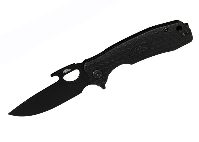 Нож Honey Badger Opener 14C28N DLC L (HB1681BB) с чёрной рукоятью