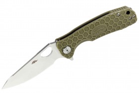 Нож Honey Badger Leaf L (HB1290) с зелёной рукоятью