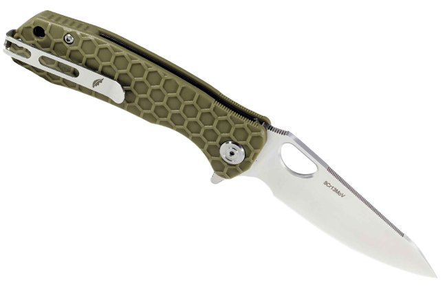 Нож Honey Badger Leaf L (HB1290) с зелёной рукоятью Нож Honey Badger Leaf L (HB1290) с зелёной рукоятью
