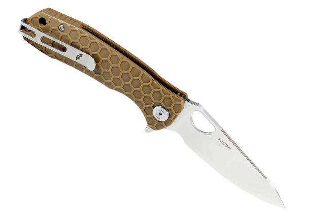 Нож Honey Badger Leaf M (HB1299) с песочной рукоятью