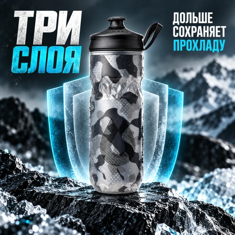 Бутылка HydraPak Polar Sport Contender 600 мл черная PSB20E15