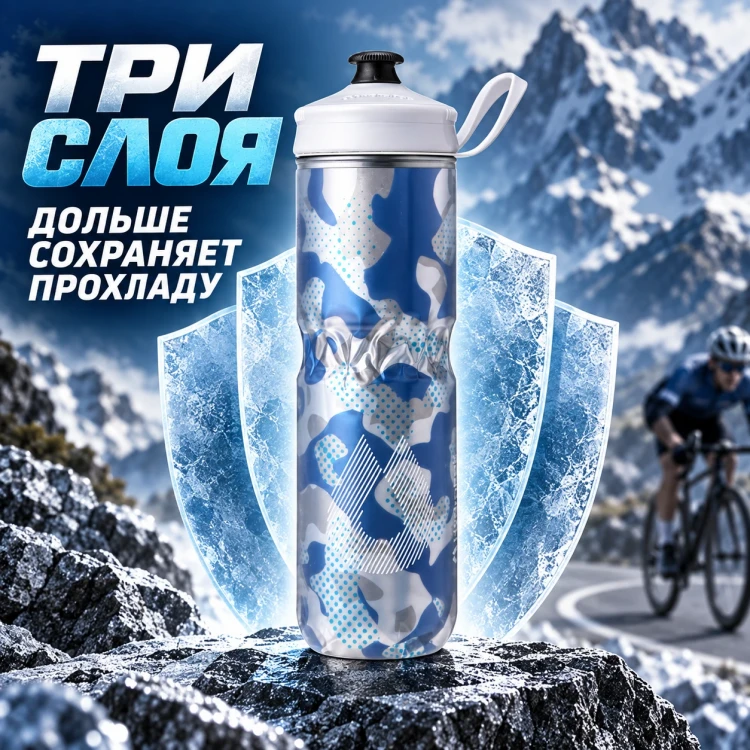 Бутылка HydraPak Polar Sport Contender 700 мл голубая PSA24E16