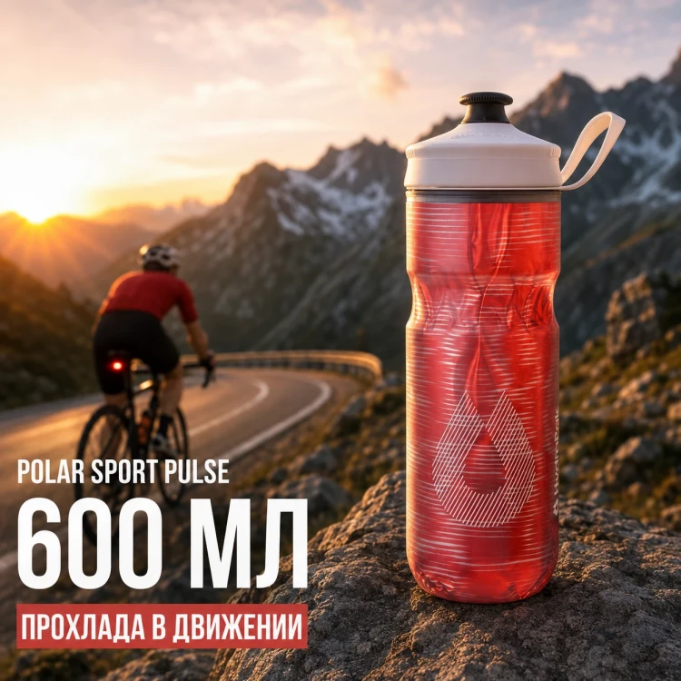 Бутылка HydraPak Polar Sport Pulse 600 мл красная PSA20F11
