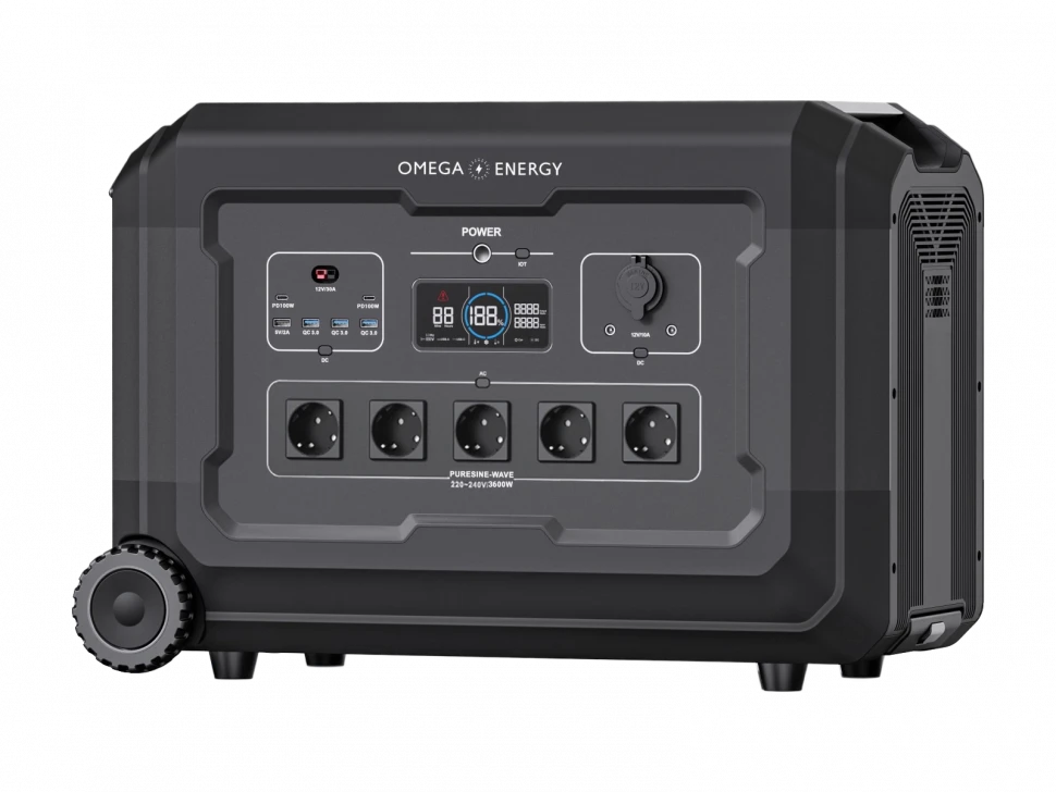 Портативная электростанция OmegaEnergy S3, 3072 Вт·ч, 3600 Вт