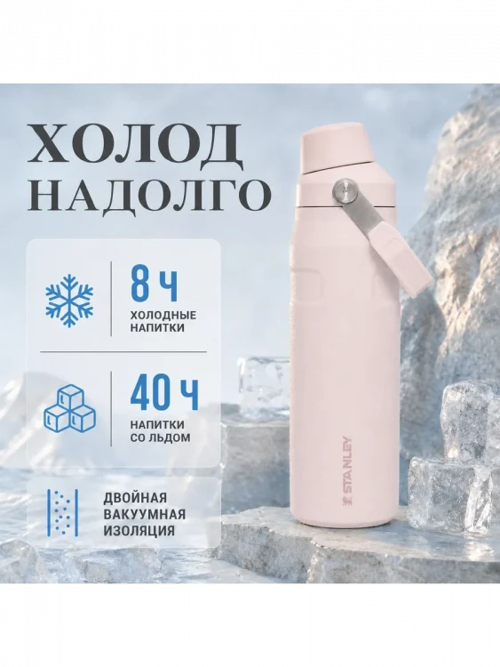 Термобутылка Stanley GO IceFlow, 0,47 л, розовая