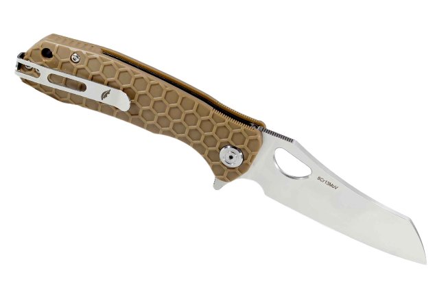 Нож Honey Badger Wharnclever L (HB1032) с песочной рукоятью Нож Honey Badger Wharnclever L (HB1032) с песочной рукоятью