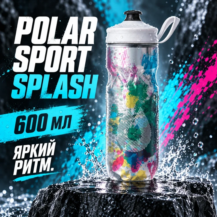 Бутылка HydraPak Polar Sport Splash 600 мл разноцветная PSA20D13