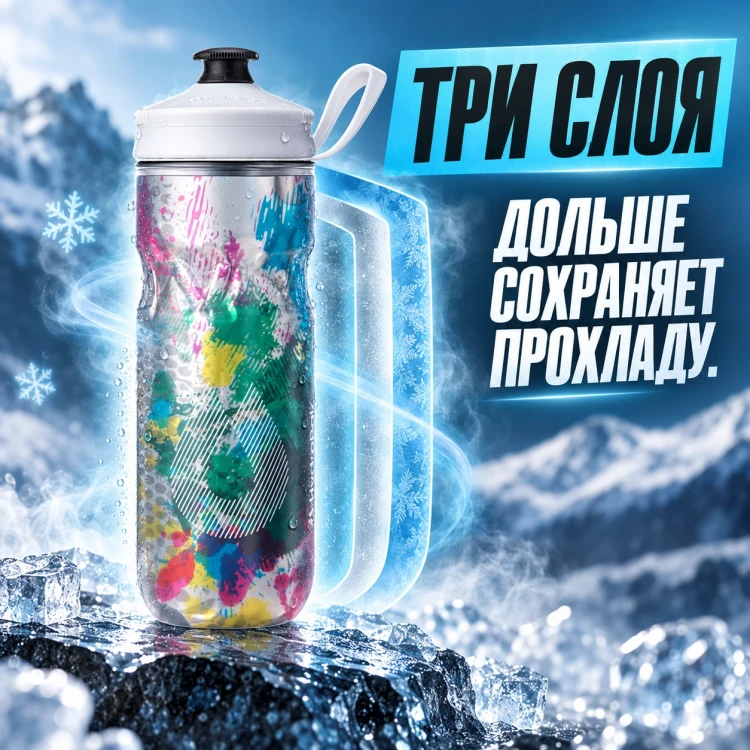 Бутылка HydraPak Polar Sport Splash 600 мл разноцветная PSA20D13