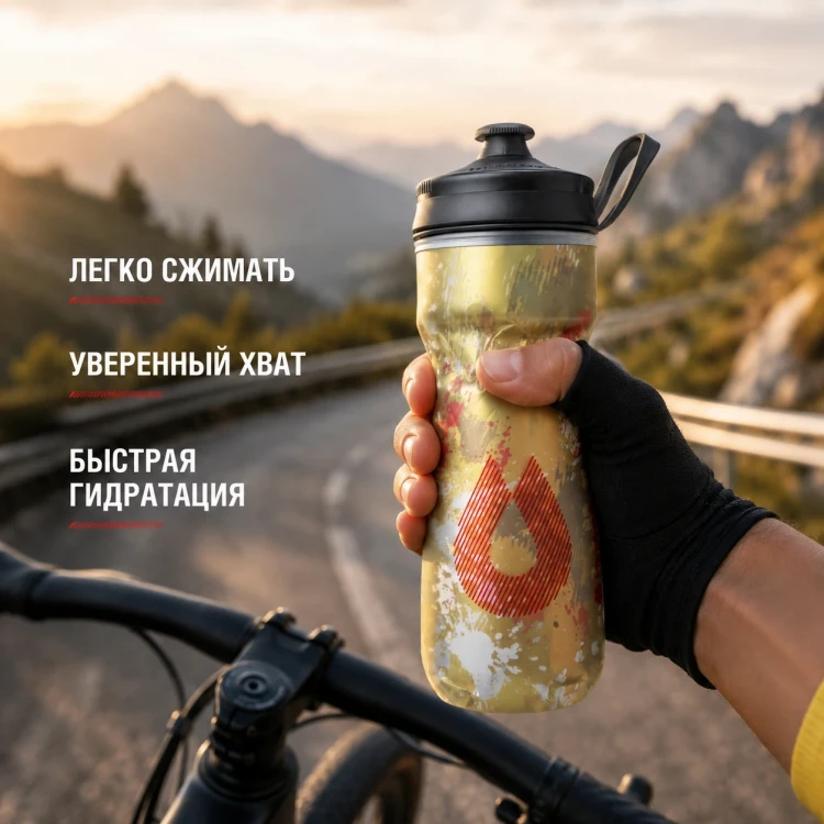 Бутылка HydraPak Polar Sport Splash 600 мл желтая PSB20D14