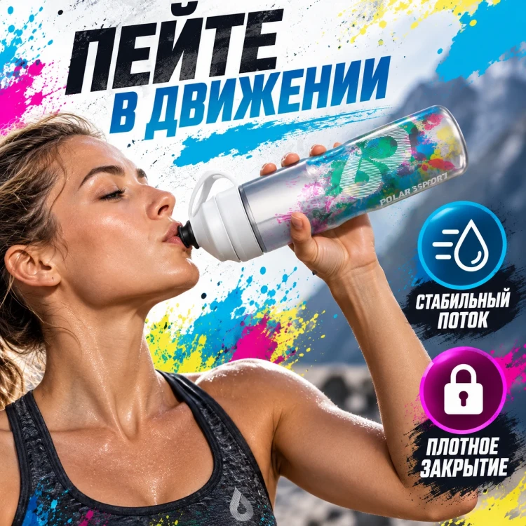 Бутылка HydraPak Polar Sport Splash 700 мл разноцветная PSA24D13