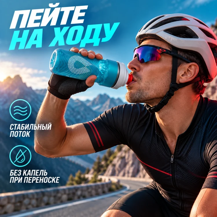 Бутылка HydraPak Polar Surge Ascent 600 мл голубая PGA20G16